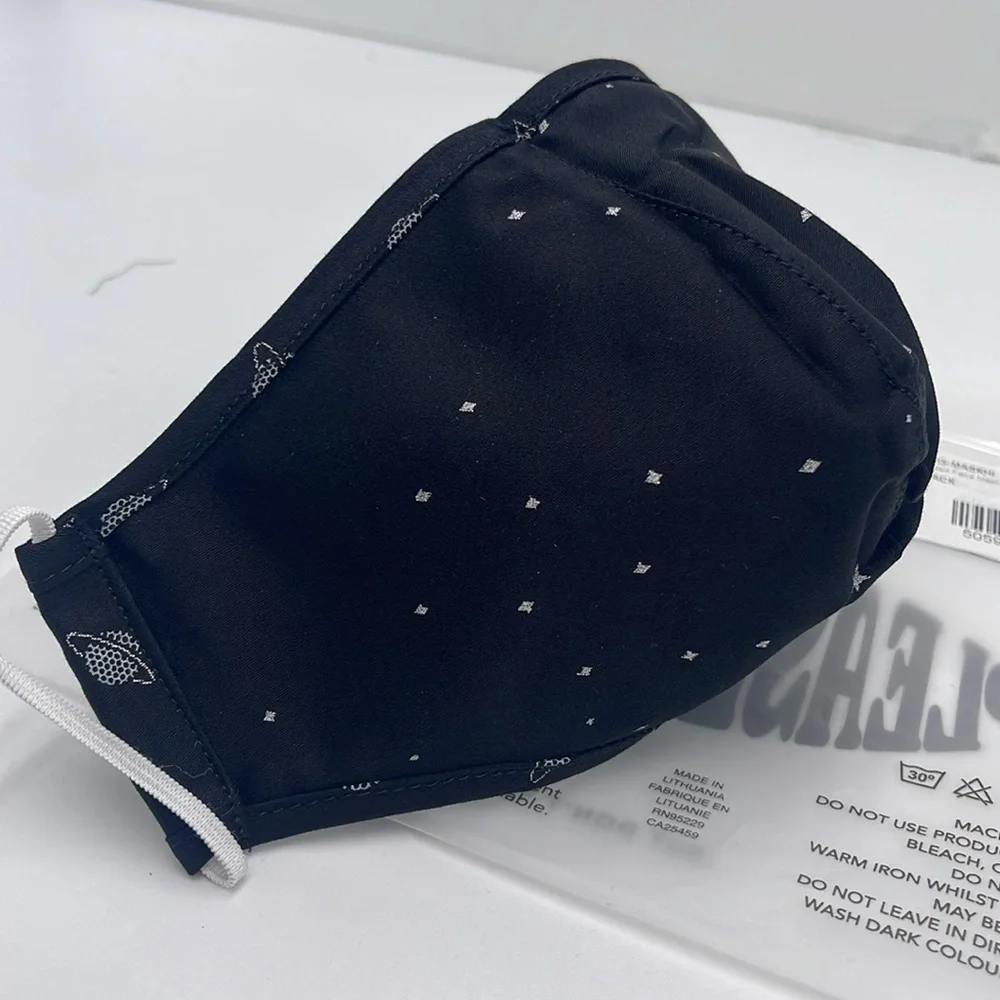 Black Face Mask with Planet Print TED BAKER LONDON Reversible Reusable NWT